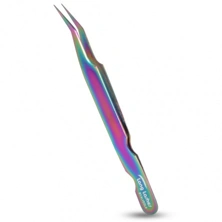 Long Lashes szempilla csipesz enyhén hajlított- multicolor, 12cm főképe